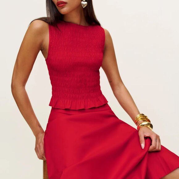Reformation Laguna Two Piece Red - Size 0 - Picture 2 of 2